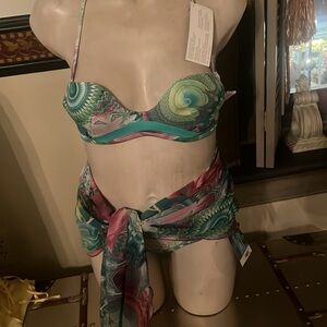 Nicole Oliver bathing suit with cover up ($40)